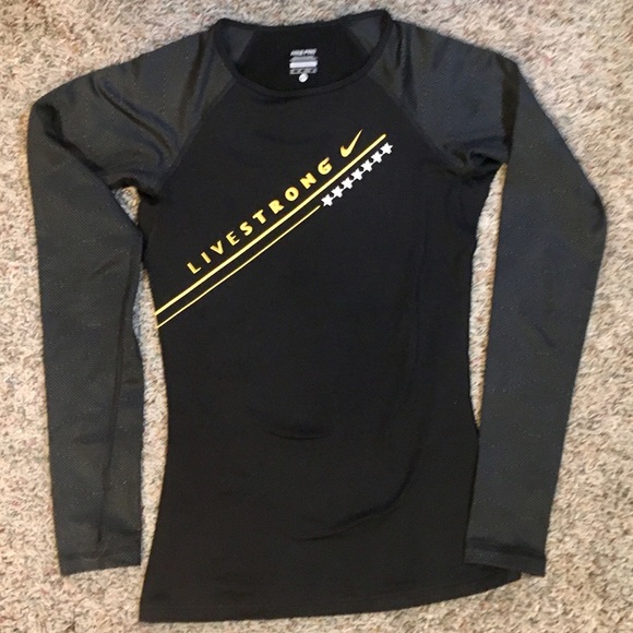 Nike | Tops | Nike Pro Livestrong Thermo Ls Tshirt | Poshmark